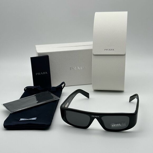 PRADA Sunglasses PR20WS 1AB5S0 Black/Dark Grey Women NEW - Picture 11 of 13